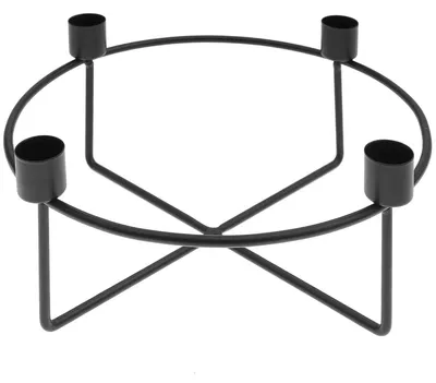 Produktbild von Metall-Kerzenhalter für 4 Stabkerzen, schwarz
