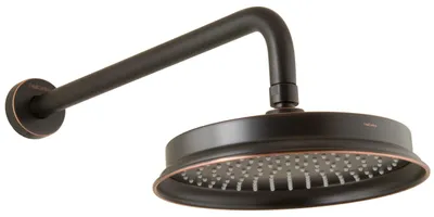 Produktbild von PaulGurkes Kopfbrause Regendusche Nostalgie Retro Schwarz mit Wandarm Antik