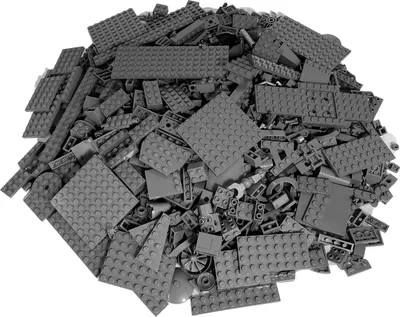 Produktbild von LEGO® Steine Sondersteine Gemischt Dunkelgrau NEU! Menge 500x – Jede Mischung individuell zusammengestellt