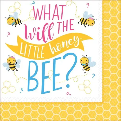 Produktbild von amscan 16 Servietten What Will It Bee? 33 cm