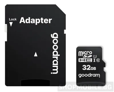 Produktbild von Goodram M1AA, 32 GB, MicroSDHC, Klasse 10, UHS-I, 100 MB/s, 10 MB/s