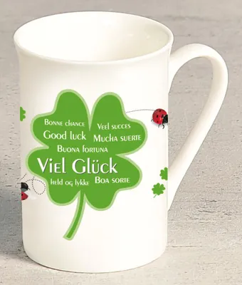 Produktbild von KESPER 45024 Becher VIEL GLÜCK 250 ml / Kaffeebecher