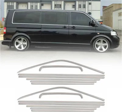 Immagine prodotto di Modanature finestra per VW T5 2003-2015 porta scorrevole lunga in acciaio inox 14pcs
