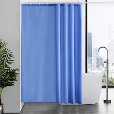 Obrázok produktu pre Sprchový záves 180x200 textilný protiplesňový vodotesný tmavomodrý