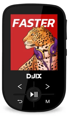 Produktbild von D-Jix C100, MP3 Spieler, 8 GB, TFT, 60 g, Schwarz, Kopfhörer enthalten
