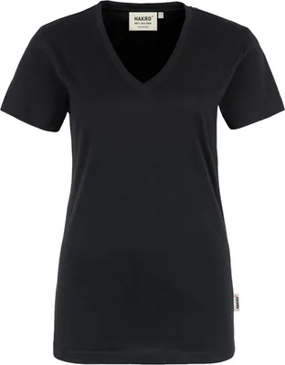 Produktbild von HAKRO V-T-Shirt Classic Damen #126 Gr. XL schwarz