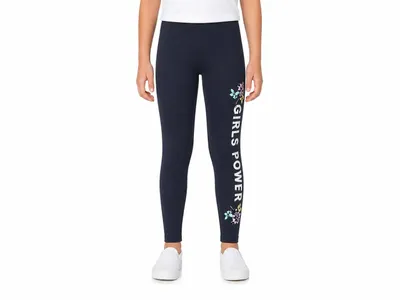 Produktbild von Mädchen Leggings Dunkelblau Gr. 140 – Baumwolle Stretchhose 95% Baumwolle 5% Elasthan
