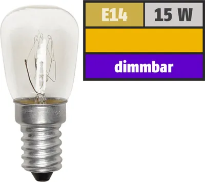 Produktbild von Kühlschrank-Leuchtmittel McShine, E14, 230V, 15W, klar, 110 lm