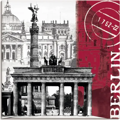 Produktbild von ARTland Leinwandbild Berlin I Größe: 100x100 cm