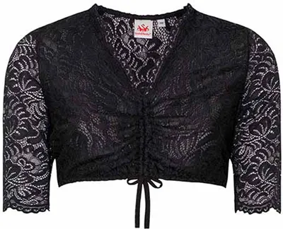 Produktbild von Ansbach Dirndlbluse Trachtenbluse Trachtenmode, Farbe:Schwarz, Größe:46/3XL