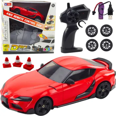 Image de Voiture de sport RC avec roues interchangeables rouge