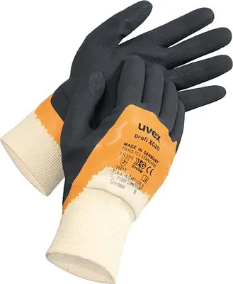 Produktbild von uvex Schutzhandschuh profi XG20 orange, schwarz Gr. 6