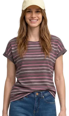Produktbild von Street One Multicolor-Streifen T-Shirt Espresso Brown 44