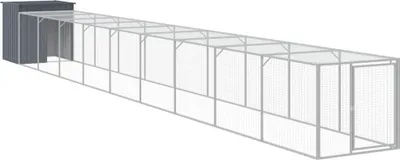 Obrázok produktu pre vidaXL klietka pre kurčatá s výbehom antracit 110x1017x110cm oceľ pozinkovaná