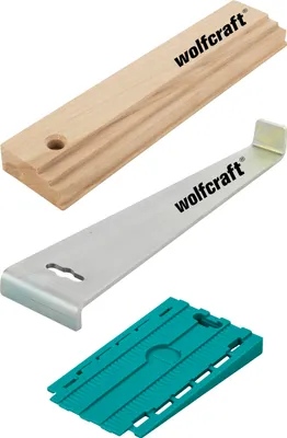 Three tools for installing laminate and design flooring are shown stacked vertically against a white background.