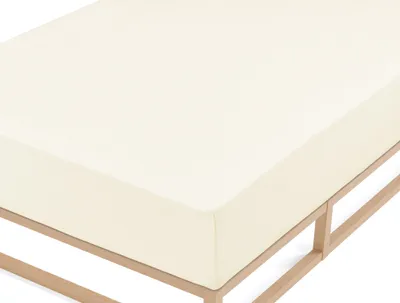 Produktbild von biberna Feinbiber-Stretch-Spannbetttuch 0002542 color: natur, size: 1x 90x190 cm - 100x200 cm