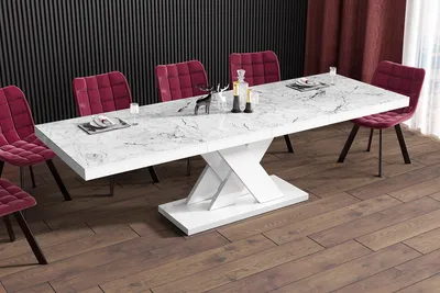 Produktbild von Design Esstisch Tisch HEN-111 Hochglanz ausziehbar 160 bis 256 cm