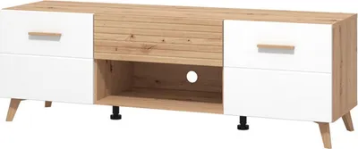 Immagine prodotto di Dmora Mobile Porta tv Morengo 148x42x49h cm Bianco, un Cassetto un Ripiano