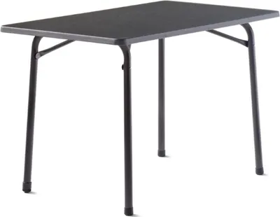 Produktbild von Tisch 220/G 115 x 70 cm grau Gestell aus Stahl in eisengrau, Tischplatte aus Mecalit®-Pro in anthrazit