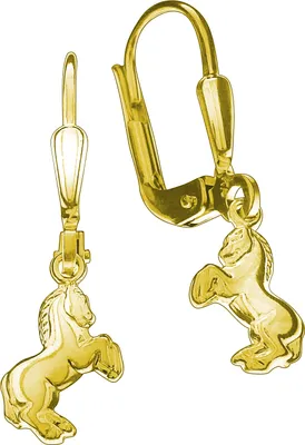 Produktbild von F Ohrhänger 925/- Sterling Silber vergoldet Pferd