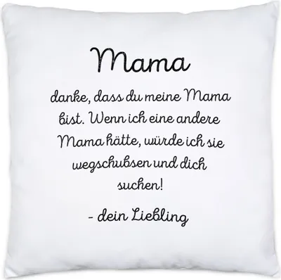 Produktbild von Mama Danke dass du meine Mama bist Kissen Inkl Füllung Geschenk Muttertag Lustig Familie