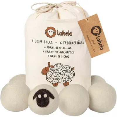 Productafbeelding van Drogerballen wol - Voor droogtrommel - 6 stuks - Schapenwol - Natuurlijk
