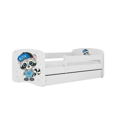 Produktbild von Kocot Kids Kinderbett Babydreams Waschbär 160x80 cm mit Matratze in weiß