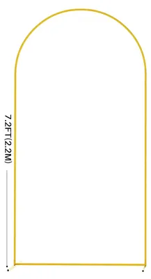 Image de Support en arc pour mariage, structure métallique résistante, polyvalent pour tous les événements, 1,2 x 2,2 m (L), 2 m / 6,6 ft (L)