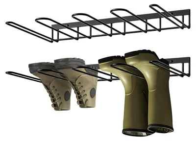 Produktbild von 2er Set Metall Schuhregal Wand 41.5x26x5 cm Stiefelaufbewahrung mit Schrauben