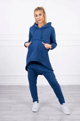 Produktbild von Damen Bekleidungsset mit Baggy Jeanshose aus Baumwolle, Einheitsgröße S-L