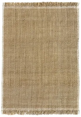 Jute-Teppich handgewebt 170x120 cm natur