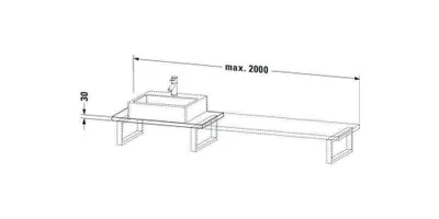 Produktbild von DURAVIT DS104C01818 Konsole variabel DuraStyle Compact 1