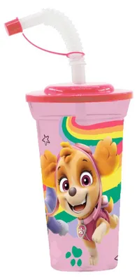 Produktbild von Trinkbecher PAW PATROL mit Trinkhalm 430ml
