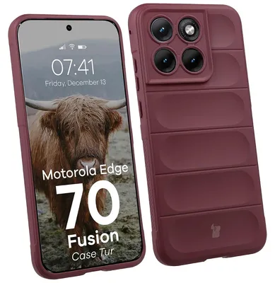 Produktbild von Robuste Handyhülle für Motorola Edge 70 Fusion, Bizon Case Tur, Burgunderrot