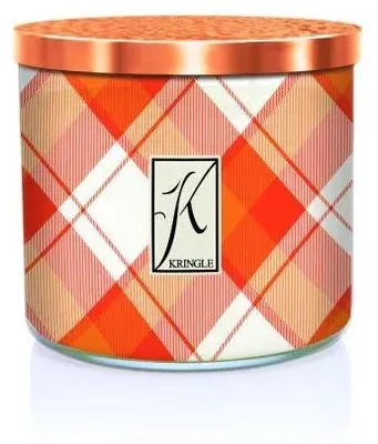 Productafbeelding van Kringle Candle TUMBLER Pompoenwafel, geurkaars met 3 lontjes (411g)