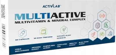 Produktbild von ACTIVLAB MULTIAKTIVE VITAMINE, MINERALIEN, PFLANZENEXTRAKTE, IMMUNITÄT, 60 Kapseln.