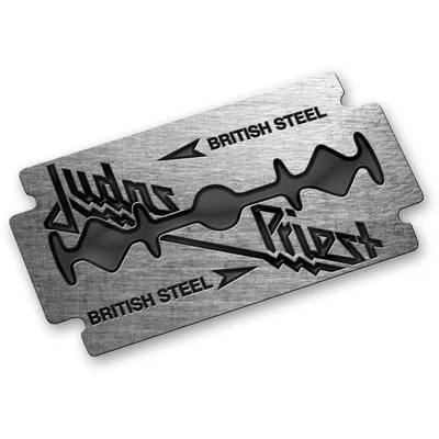 Image de Judas Priest - Badge "British Steel" - Métal RO8681 (Taille unique) (Gris/Noir)