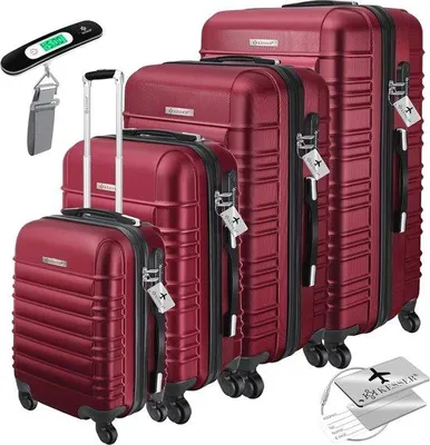 Produktbild von Famanu Hartschalenkoffer Set 4-teilig mit 360° Rollensystem - Schwarz