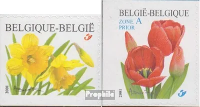 Produktbild von Briefmarken Belgien 2001 Mi 3095El-3096Eo (kompl.Ausg.) gestempelt Blumen