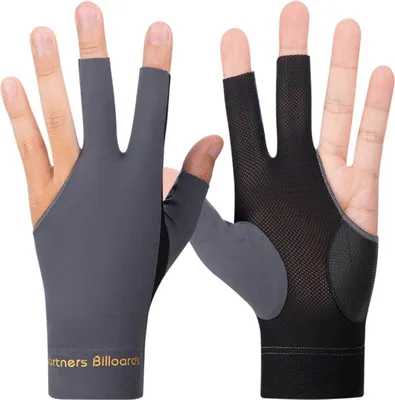 Produktbild von 1 Stück Billardhandschuh 3 Finger Weich Hochelastisch Atmungsaktiv Schweißabsorption Rutschfeste Billard Pool Handschuhe Sportbedarf