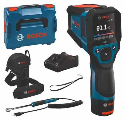 Immagine prodotto di Bosch Professional Bosch Thermodetector GIS12V-800-16, con 1 batteria da 2 Ah, caricabatterie rapido, accessori, L-BOXX