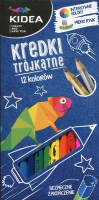 Zdjęcie produktu dla Kredki trójkątne Kidea 12 kolorów