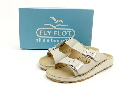 Produktbild von FlyFlot Damen Pantolette mit 2 Schnallen beige 39