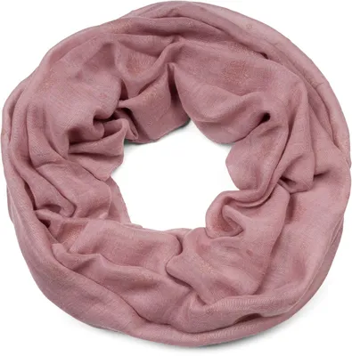 Produktbild von styleBREAKER Damen Loop Schal mit Glitzer Schneeflocken Print, Weicher Schlauchschal Einfarbig, Tuch 01017064