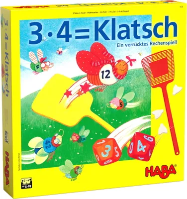 Produktbild von HABA Familienspiel Wettlaufspiel 3 x 4 = Klatsch 1004538001
