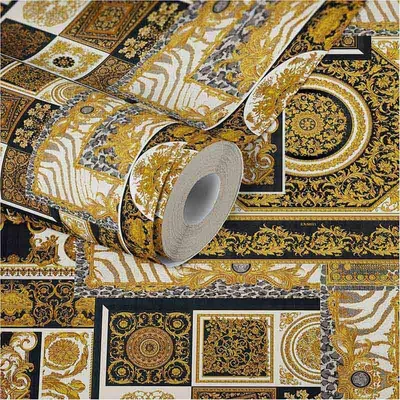 Produktbild von A.S. Création Versace 4 370483 Vlies Metallic Weiß Schwarz