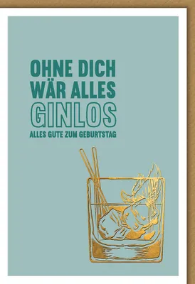 Produktbild von Geburtstag - Karte mit Umschlag - Männer, Ginlos