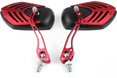 Image de 10mm universelle moto en aluminium Rod rétroviseur latéral Sportbike pour Honda - Noir