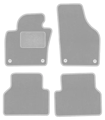 Image de Tapis de sol en moquette pour Volkswagen Tiguan I 2007-2015 (monospace) – jeu 4 pièces, gris, sur mesure – Wielganizator OSLO