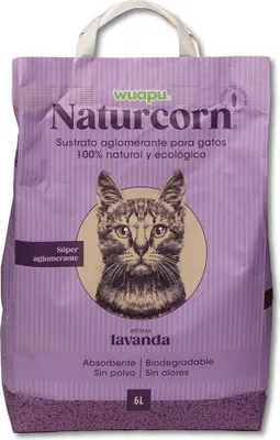 Produktbild von Wuapu Naturcorn Lavender Katzenstreu 6l Lila  Lila One Size